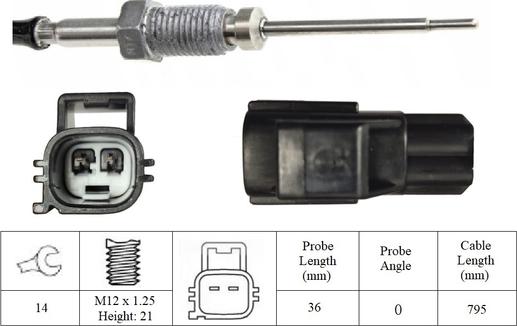 LUCAS LGS6119 - Датчик, температура вихлопних газів autozip.com.ua