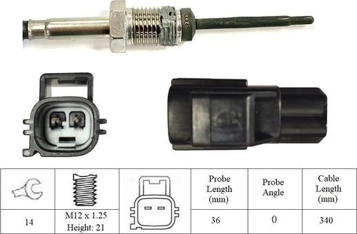 LUCAS LGS6118 - Датчик, температура вихлопних газів autozip.com.ua