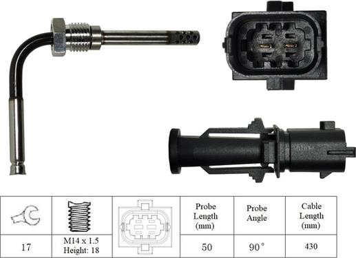 LUCAS LGS7096 - Датчик, температура вихлопних газів autozip.com.ua