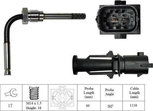 LUCAS LGS7045 - Датчик, температура вихлопних газів autozip.com.ua