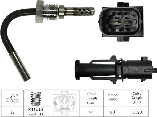 LUCAS LGS7053 - Датчик, температура вихлопних газів autozip.com.ua