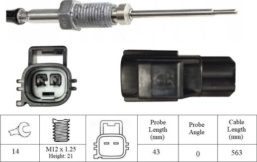 LUCAS LGS7004 - Датчик, температура вихлопних газів autozip.com.ua