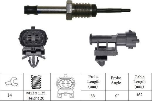 LUCAS LGS7018 - Датчик, температура вихлопних газів autozip.com.ua