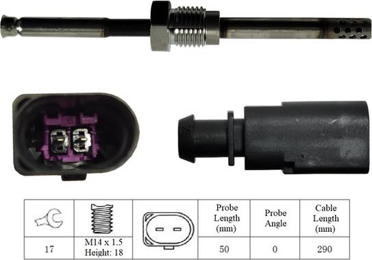 LUCAS LGS7085 - Датчик, температура вихлопних газів autozip.com.ua