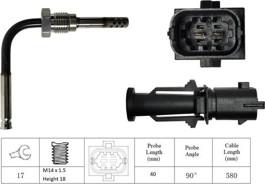 LUCAS LGS7034 - Датчик, температура вихлопних газів autozip.com.ua