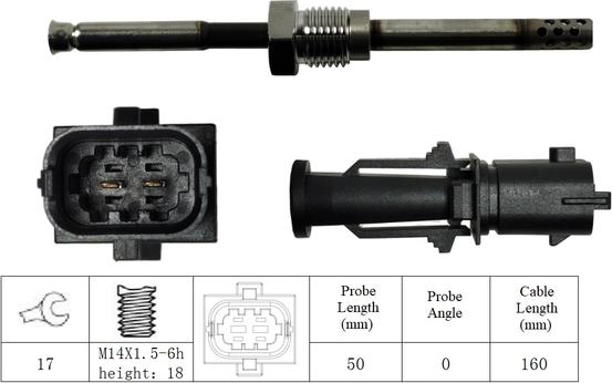 LUCAS LGS7190 - Датчик, температура вихлопних газів autozip.com.ua