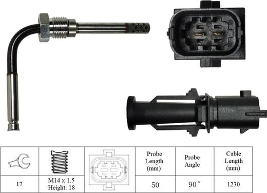 LUCAS LGS7192 - Датчик, температура вихлопних газів autozip.com.ua