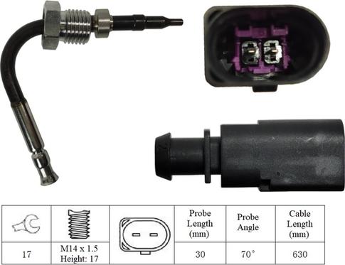 LUCAS LGS7169 - Датчик, температура вихлопних газів autozip.com.ua