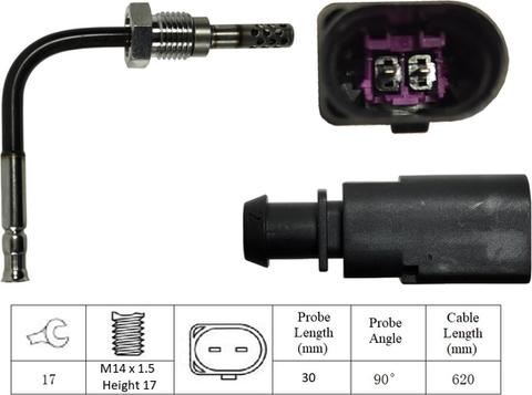 LUCAS LGS7186 - Датчик, температура вихлопних газів autozip.com.ua