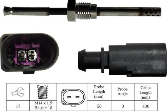 LUCAS LGS7137 - Датчик, температура вихлопних газів autozip.com.ua