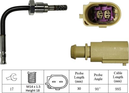 LUCAS LGS7126 - Датчик, температура вихлопних газів autozip.com.ua