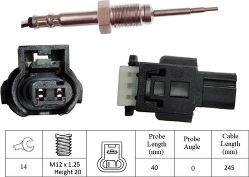 LUCAS LGS7245 - Датчик, температура вихлопних газів autozip.com.ua