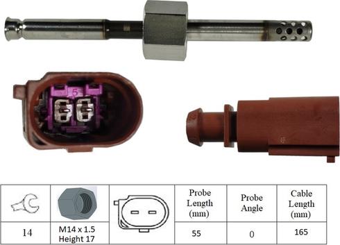 LUCAS LGS7241 - Датчик, температура вихлопних газів autozip.com.ua