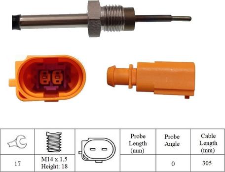 LUCAS LGS7243 - Датчик, температура вихлопних газів autozip.com.ua