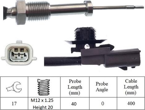 LUCAS LGS7230 - Датчик, температура вихлопних газів autozip.com.ua