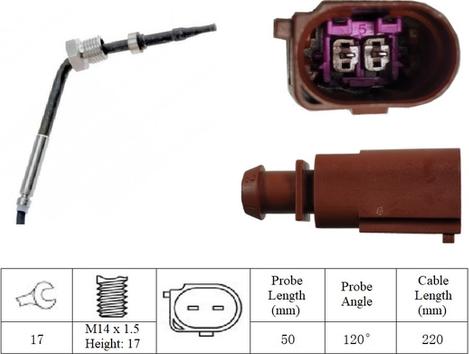 LUCAS LGS7225 - Датчик, температура вихлопних газів autozip.com.ua