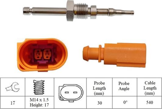 LUCAS LGS7223 - Датчик, температура вихлопних газів autozip.com.ua