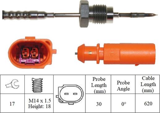 LUCAS LGS7277 - Датчик, температура вихлопних газів autozip.com.ua