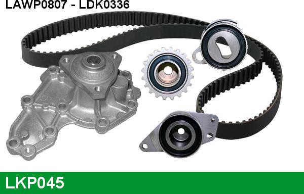 LUCAS LKP045 - Водяний насос + комплект зубчатого ременя autozip.com.ua