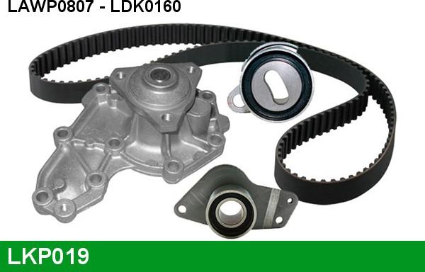 LUCAS LKP019 - Водяний насос + комплект зубчатого ременя autozip.com.ua