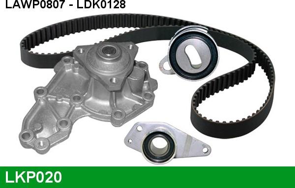 LUCAS LKP020 - Водяний насос + комплект зубчатого ременя autozip.com.ua