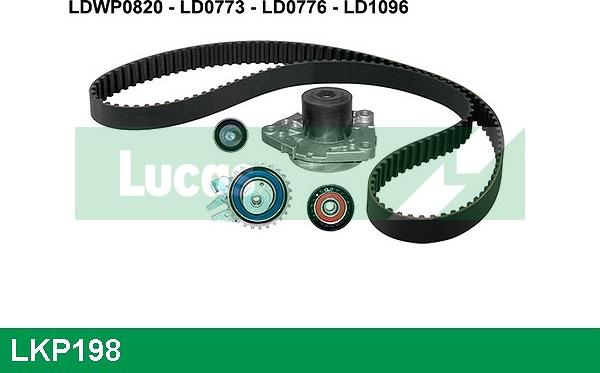 LUCAS LKP198 - Водяний насос + комплект зубчатого ременя autozip.com.ua