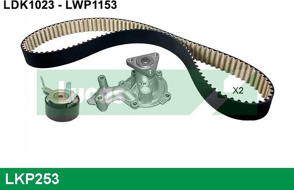 LUCAS LKP253 - Водяний насос + комплект зубчатого ременя autozip.com.ua