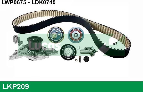 LUCAS LKP209 - Водяний насос + комплект зубчатого ременя autozip.com.ua
