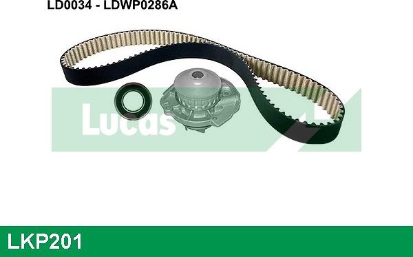 LUCAS LKP201 - Водяний насос + комплект зубчатого ременя autozip.com.ua