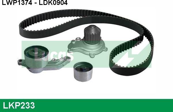 LUCAS LKP233 - Водяний насос + комплект зубчатого ременя autozip.com.ua