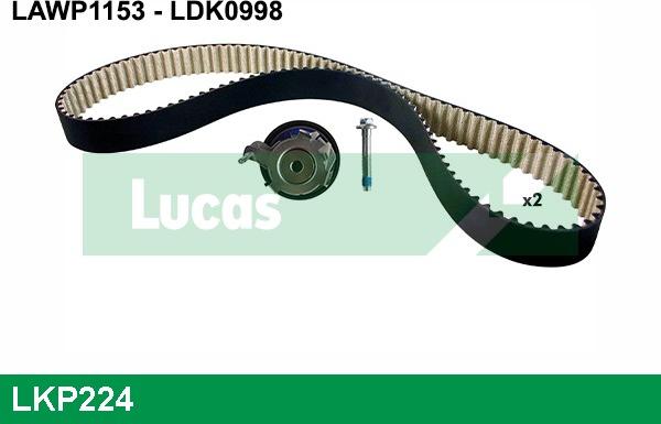 LUCAS LKP224 - Водяний насос + комплект зубчатого ременя autozip.com.ua