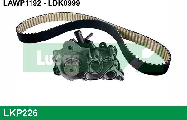 LUCAS LKP226 - Водяний насос + комплект зубчатого ременя autozip.com.ua