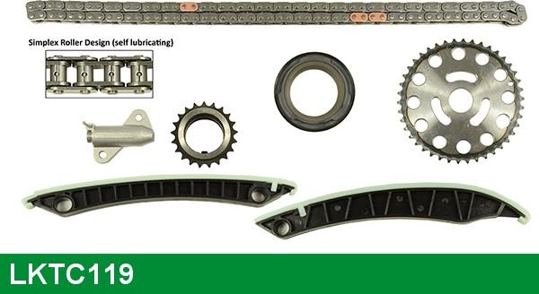 LUCAS LKTC119 - Комплект ланцюга приводу распредвала autozip.com.ua