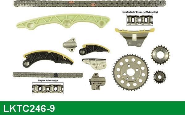 LUCAS LKTC246-9 - Комплект ланцюга приводу распредвала autozip.com.ua
