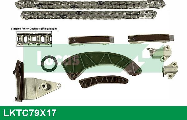 LUCAS LKTC79X17 - Комплект ланцюга приводу распредвала autozip.com.ua