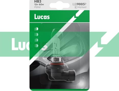 LUCAS LLB9005P - Лампа розжарювання, фара дальнього світла autozip.com.ua