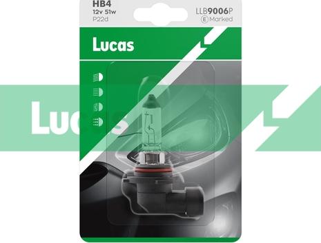 LUCAS LLB9006P - Лампа розжарювання, фара дальнього світла autozip.com.ua