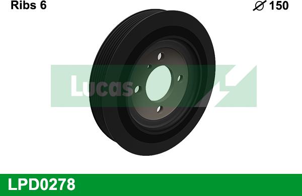 LUCAS LPD0278 - Ремінний шків, колінчастий вал autozip.com.ua