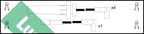 LUCAS LUC4460 - Комплект проводів запалювання autozip.com.ua