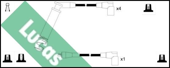 LUCAS LUC4500 - Комплект проводів запалювання autozip.com.ua