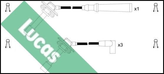 LUCAS LUC4627 - Комплект проводів запалювання autozip.com.ua