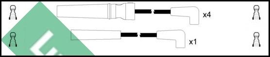 LUCAS LUC4019 - Комплект проводів запалювання autozip.com.ua