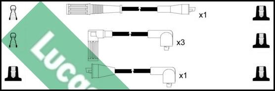 LUCAS LUC4180 - Комплект проводів запалювання autozip.com.ua