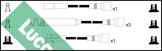 LUCAS LUC4387 - Комплект проводів запалювання autozip.com.ua
