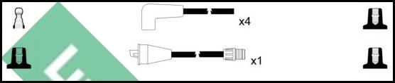 LUCAS LUC4374 - Комплект проводів запалювання autozip.com.ua