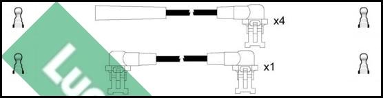 LUCAS LUC4279 - Комплект проводів запалювання autozip.com.ua