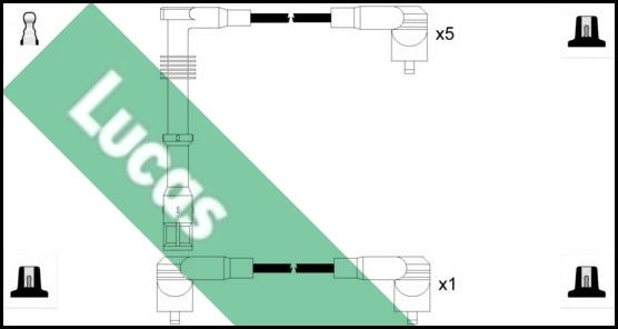 LUCAS LUC5015 - Комплект проводів запалювання autozip.com.ua