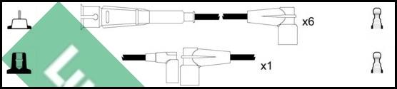 LUCAS LUC5011 - Комплект проводів запалювання autozip.com.ua