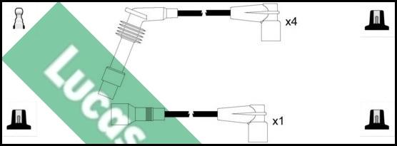 LUCAS LUC7014 - Комплект проводів запалювання autozip.com.ua