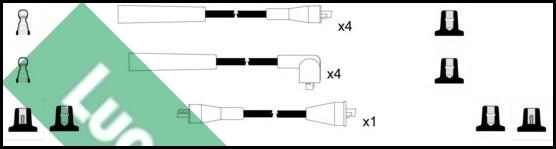 LUCAS LUC7081 - Комплект проводів запалювання autozip.com.ua